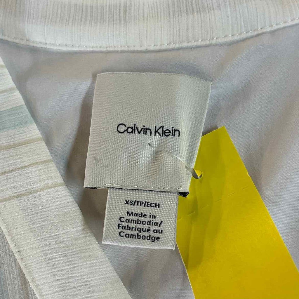 Calvin Klein Size XS White Preloved Blouse LS