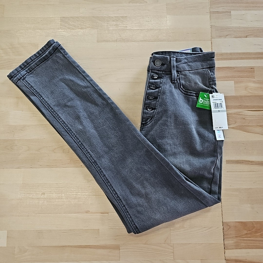 Tinseltown Juniors' High-Rise Straight-Leg Jeans