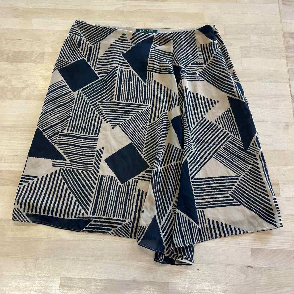 Ralph Lauren Size 6P Brown/Black Polyester Preloved Skirt