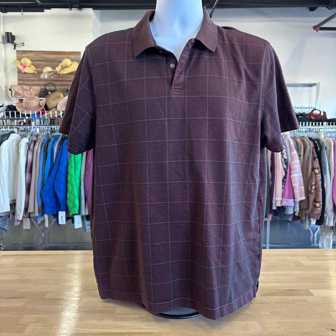 Van Huesen Size L Brown MENS Polo