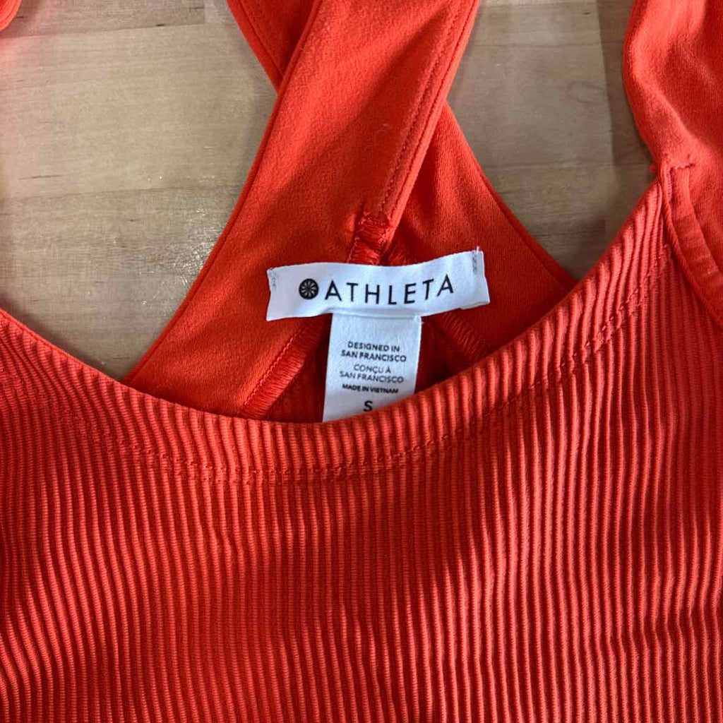 Athleta Size S Orange Preloved Athletic Tank