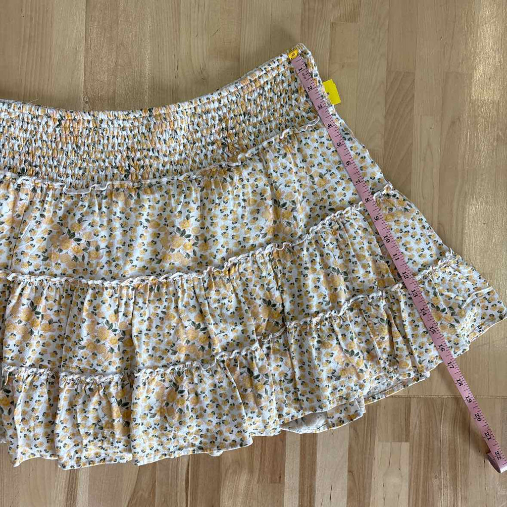 American Eagle Size L yellow & white Skirt