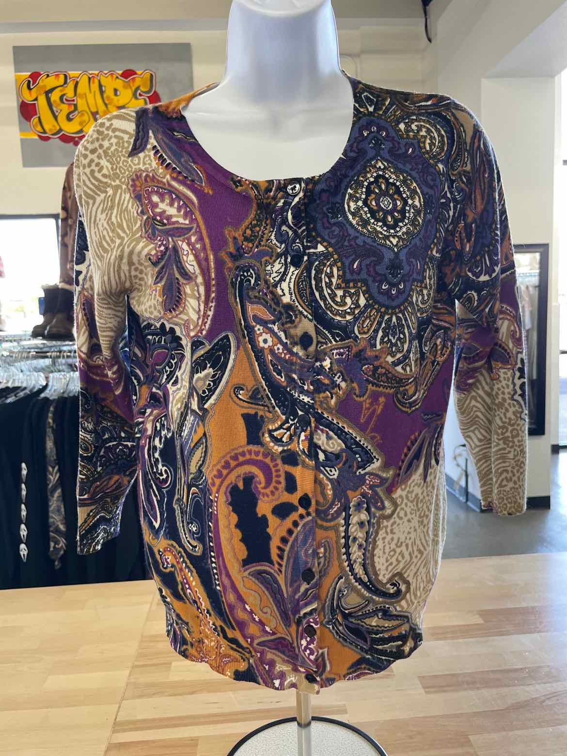 Joseph A. Size S Multi-Color Cardigan