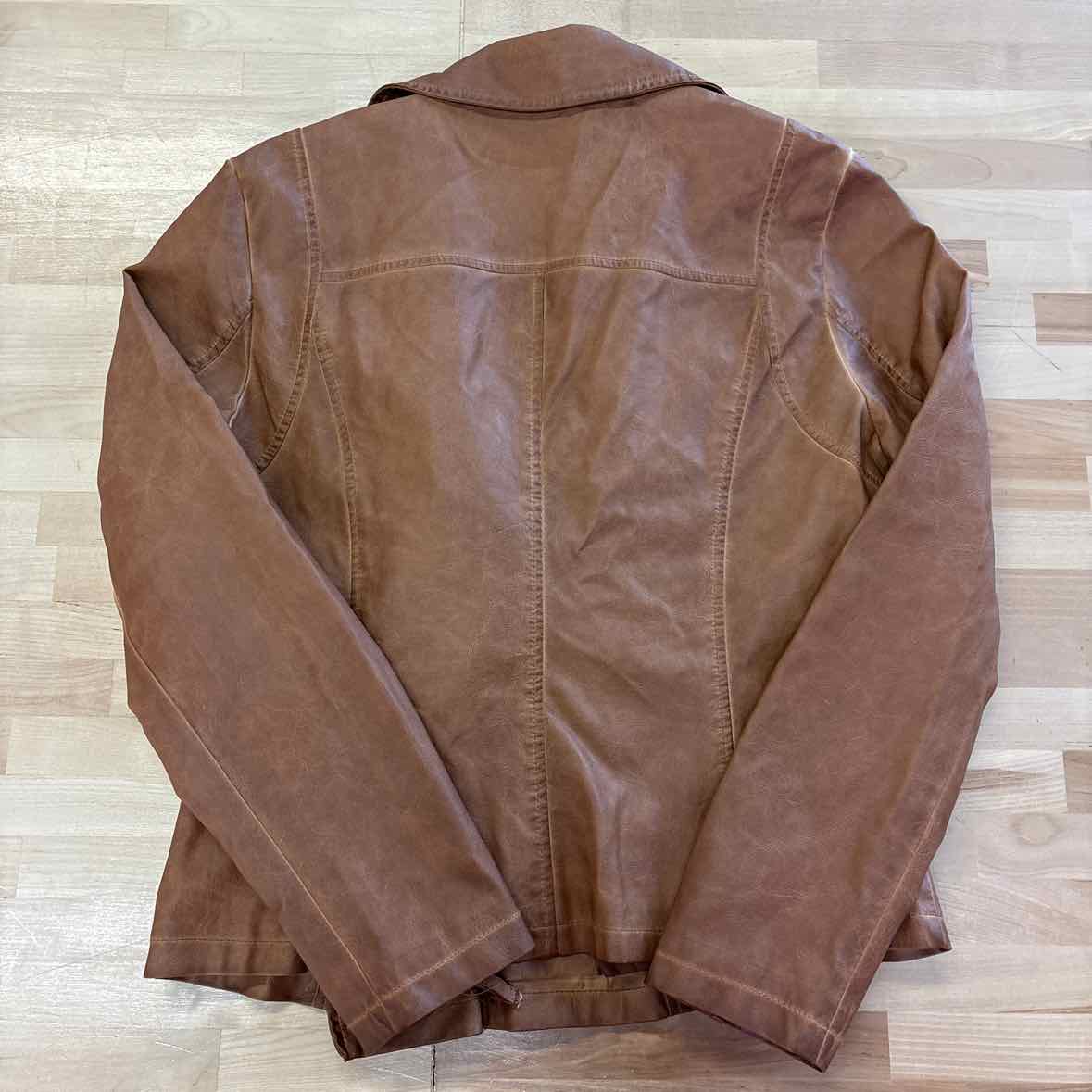 Max Studio Size L Brown leather jacket