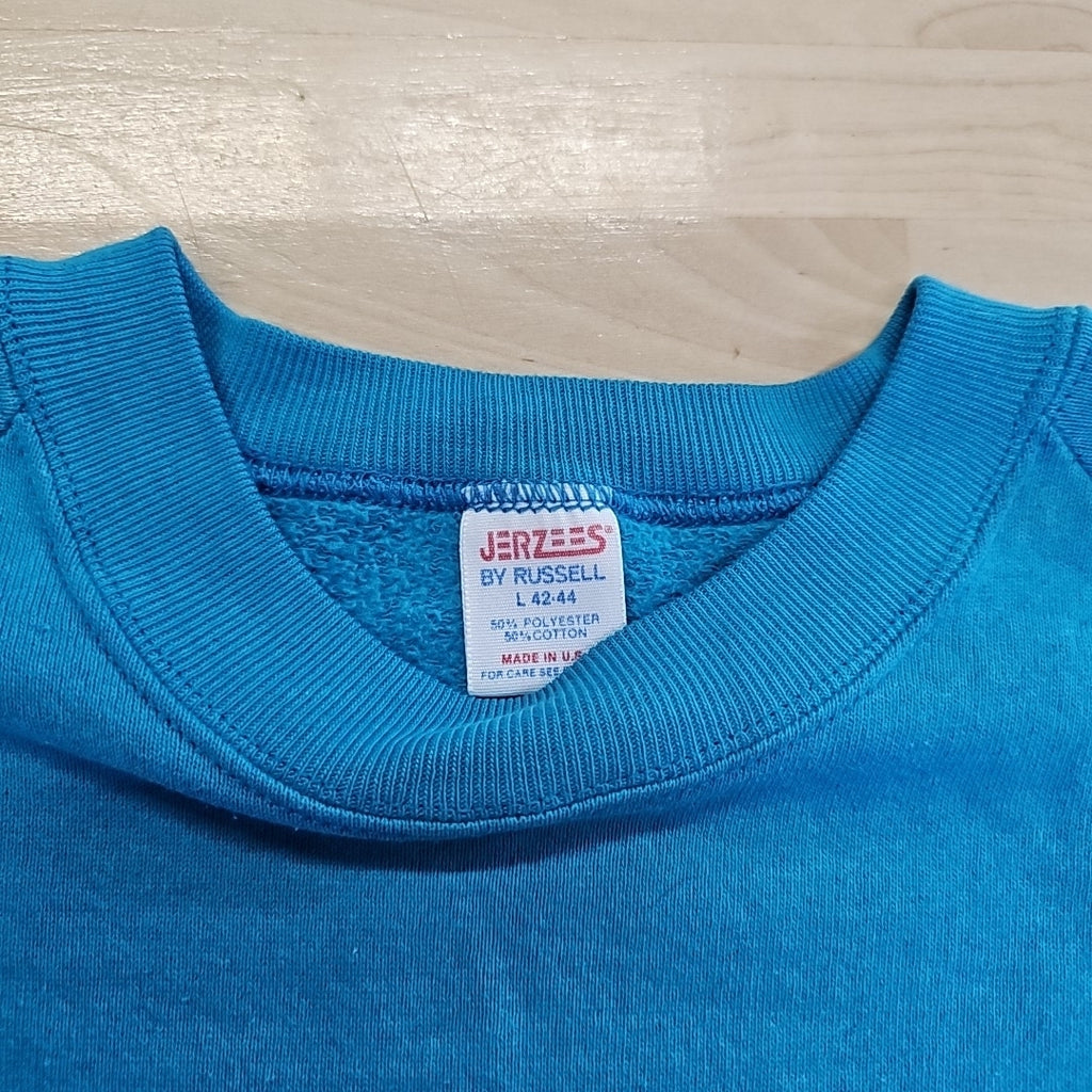 Jerzees Size L Blue Sweatshirt