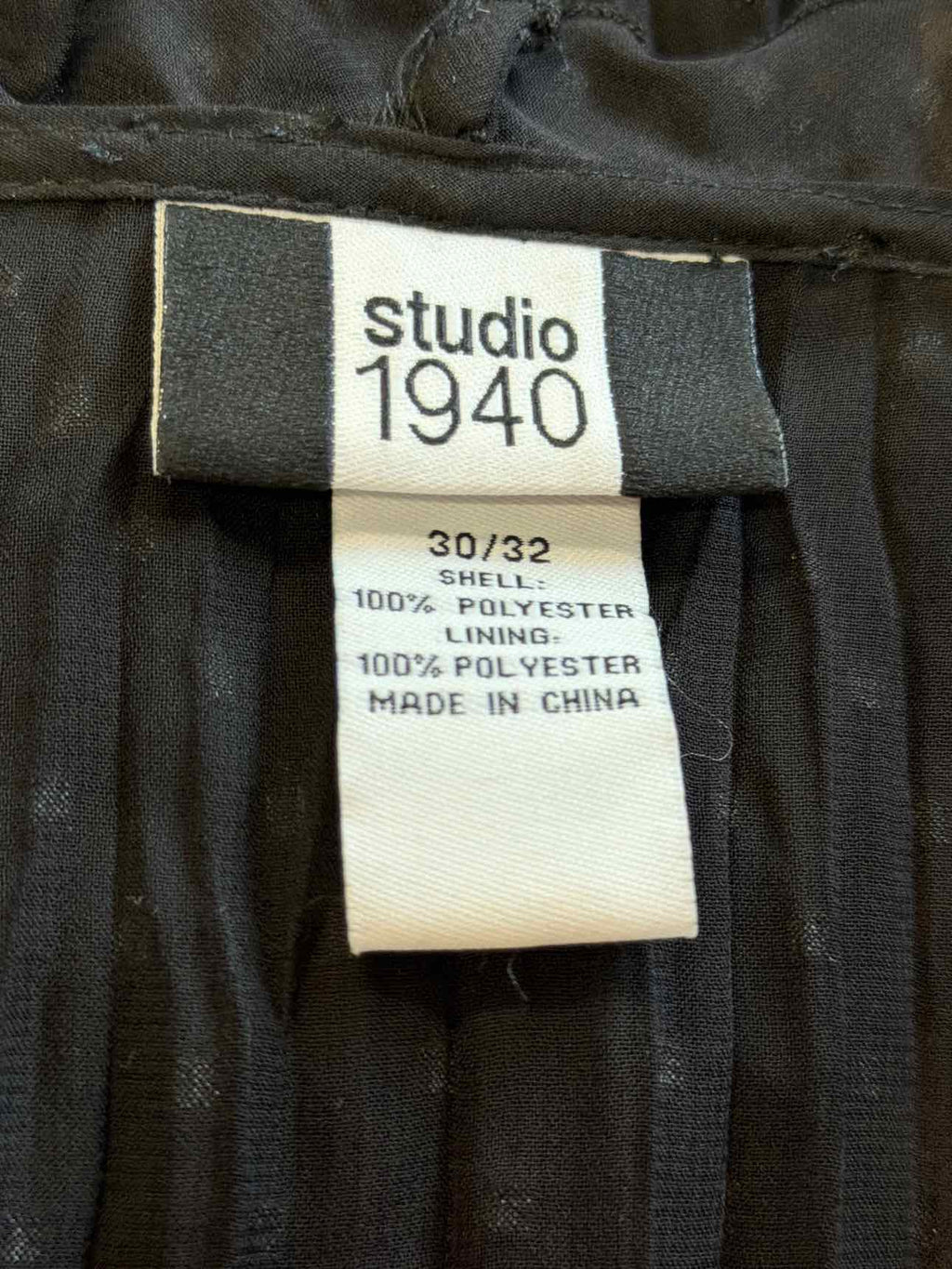 Studio 1940 Size 30/32 Black Duster