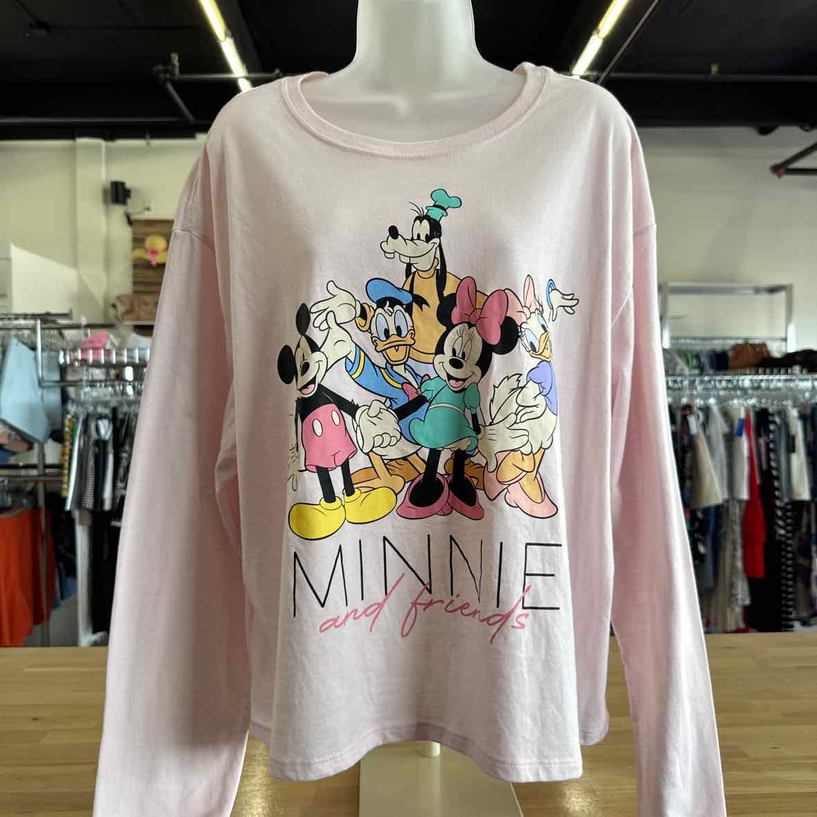 Disney Size 1X Pink Long Sleeve