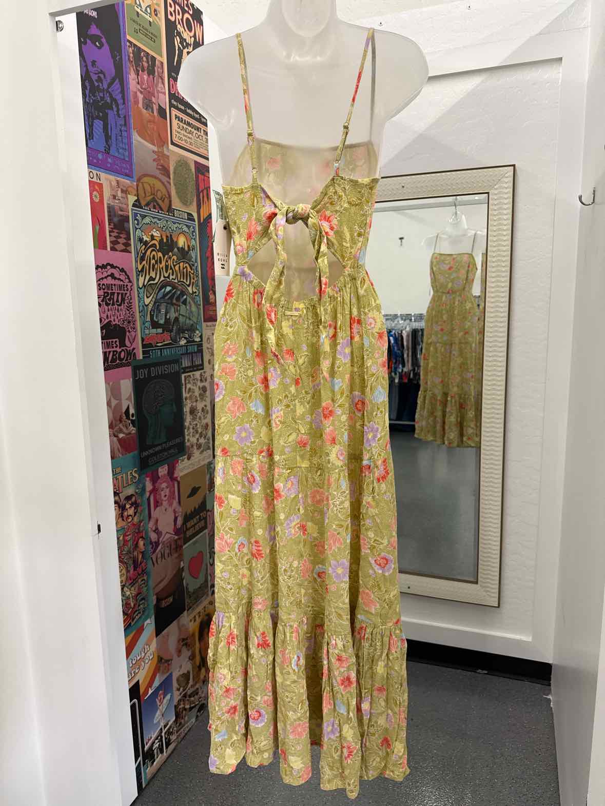 billabong Size M Green Floral Riviera Romance Sundress NWT