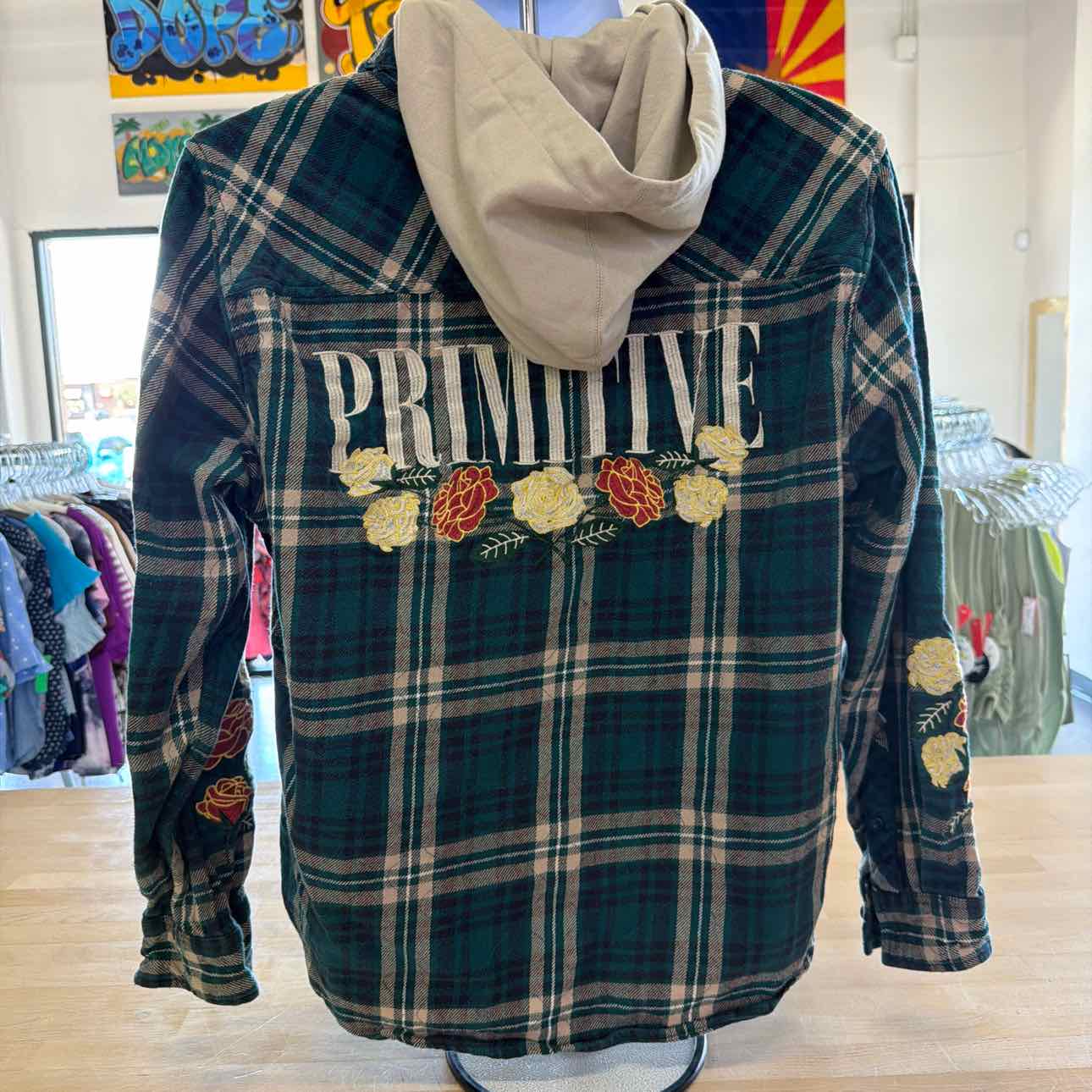 Primitive Size L Green Preloved MENS Flannel