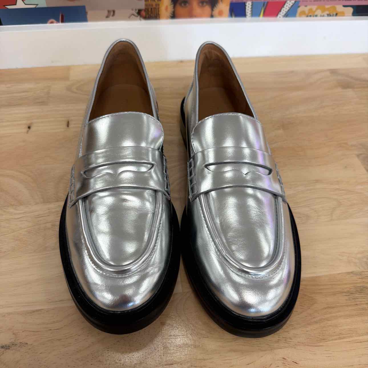 Madewell Size 10 Silver New Flats