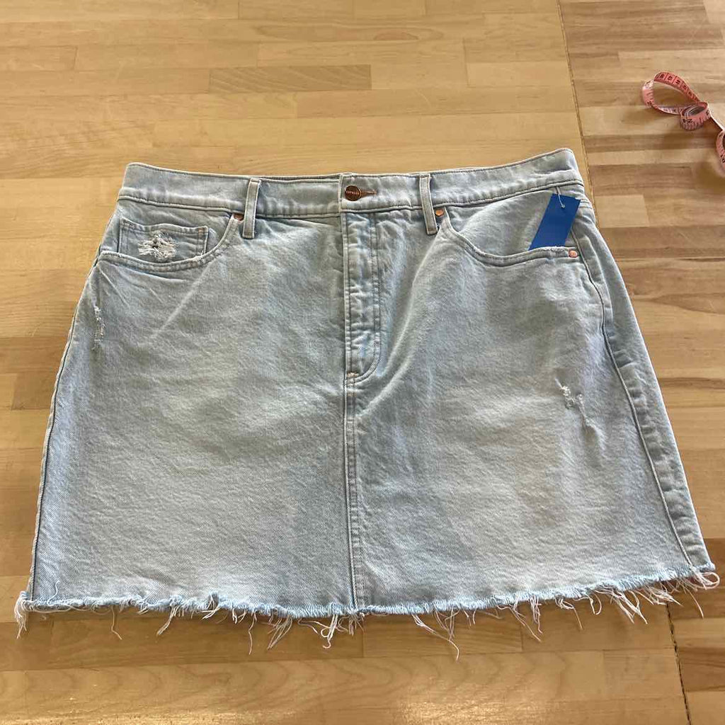 Express Size 14 Blue Denim Preloved Skirt