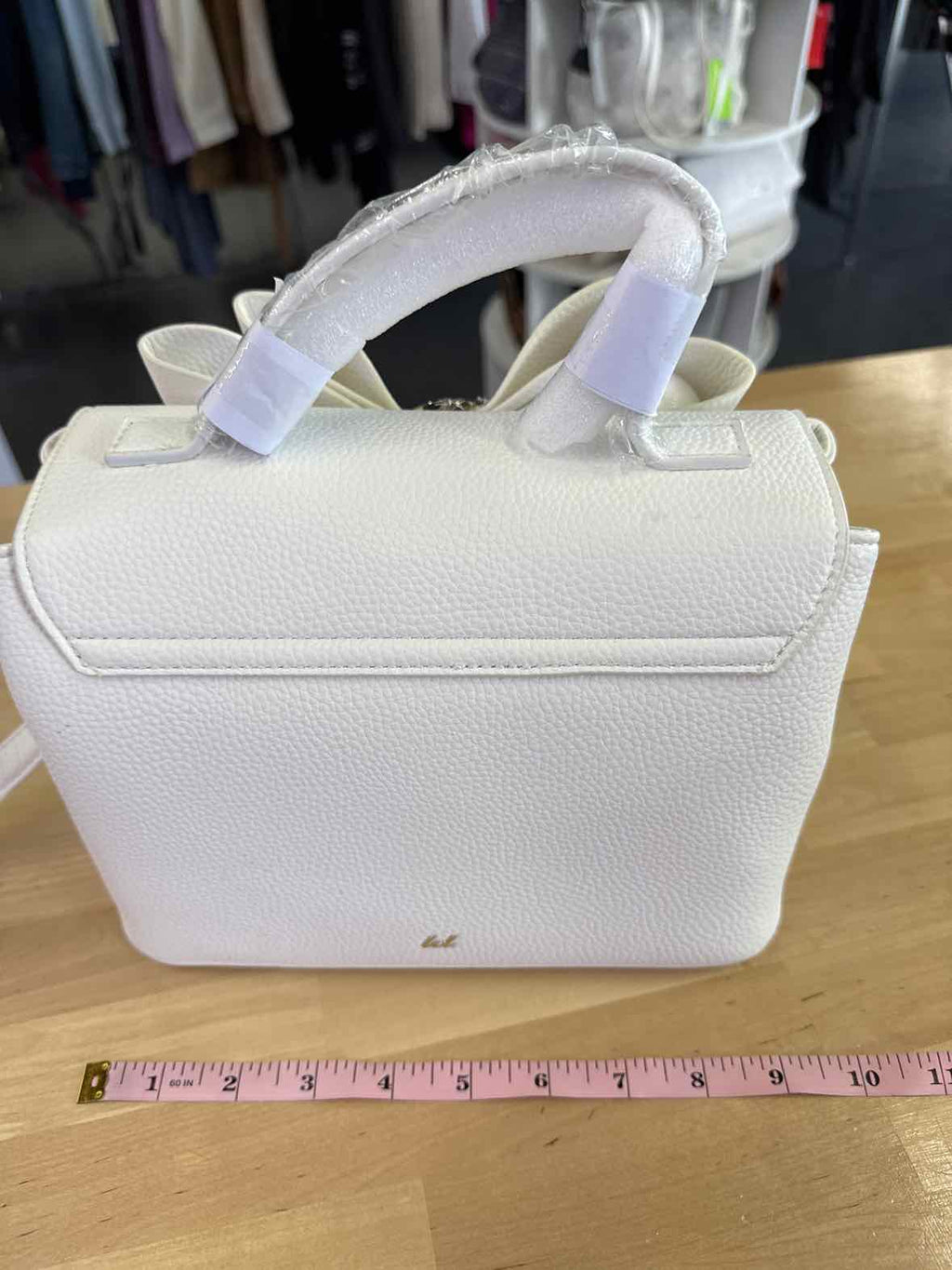 Like Dreams Zoey Double Bow Magnetic Crossbody Bag - White NWOT