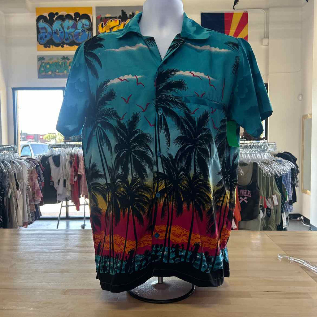 Size M Blue Preloved MENS Button Down Shirt