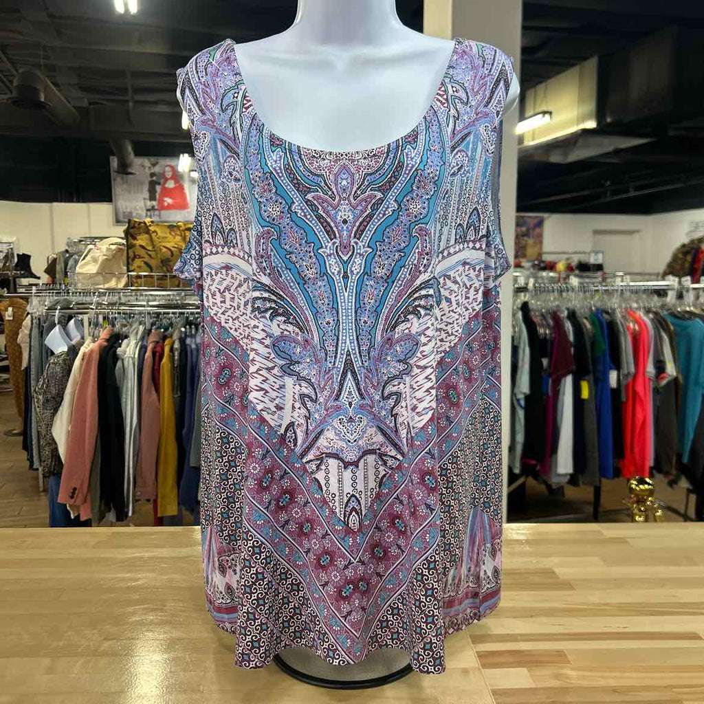 Oneworld Size XL Blue Purple Preloved Sleeveless