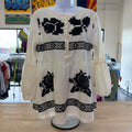 August Size S/M White Blouse LS