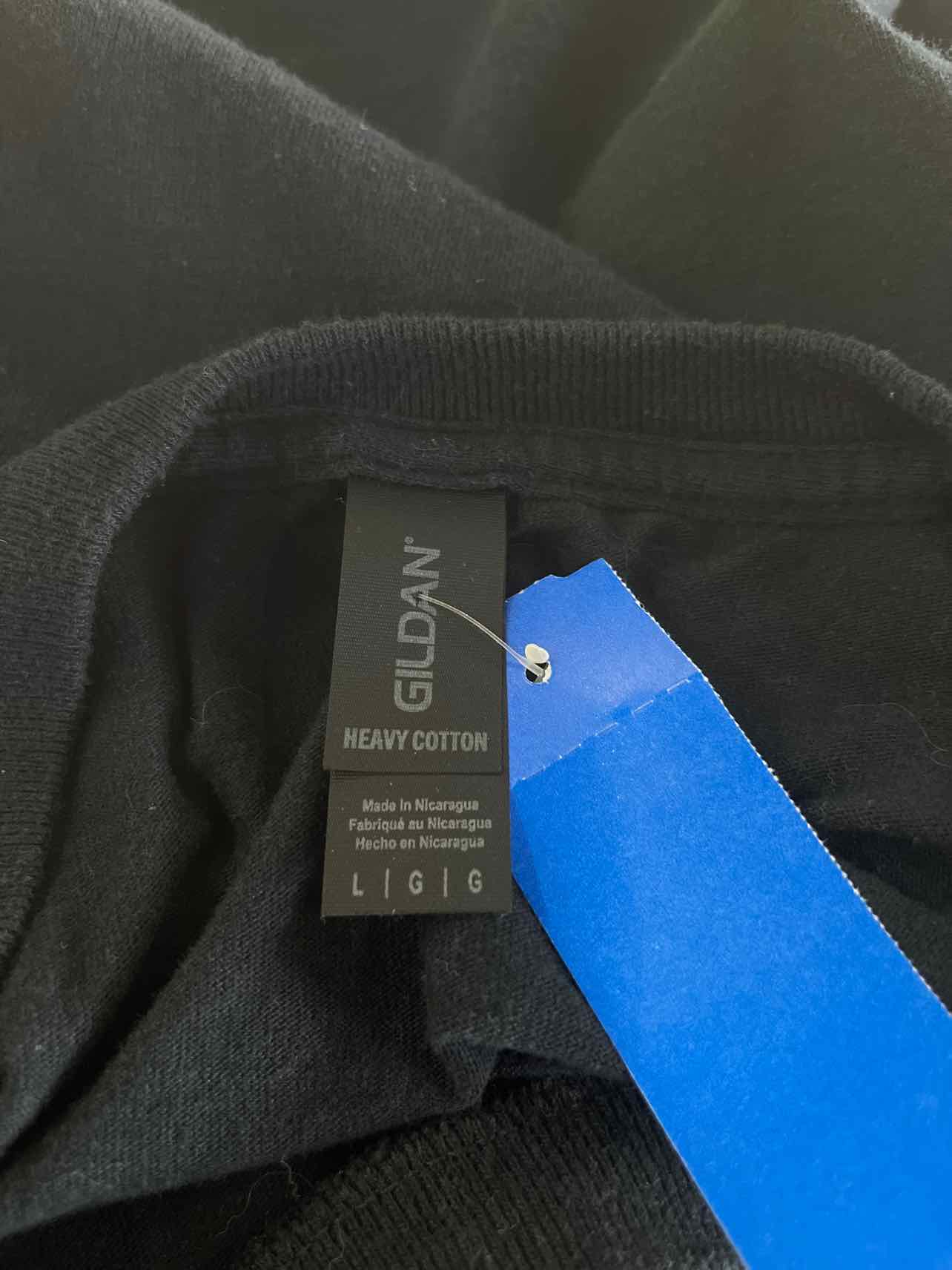 Gildan Size L Black Preloved MENS T-shirt