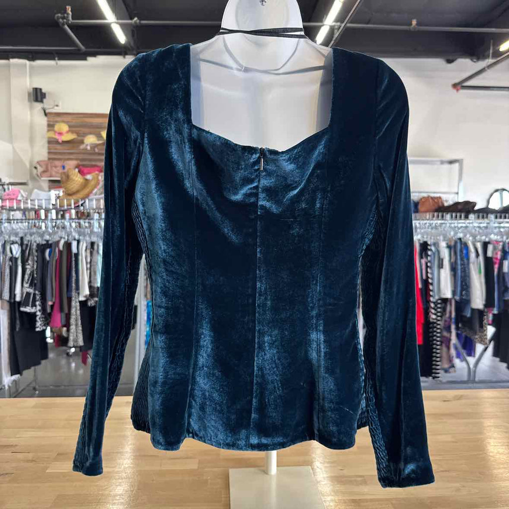 Rebecca Taylor Size 4 Teal Long Sleeve