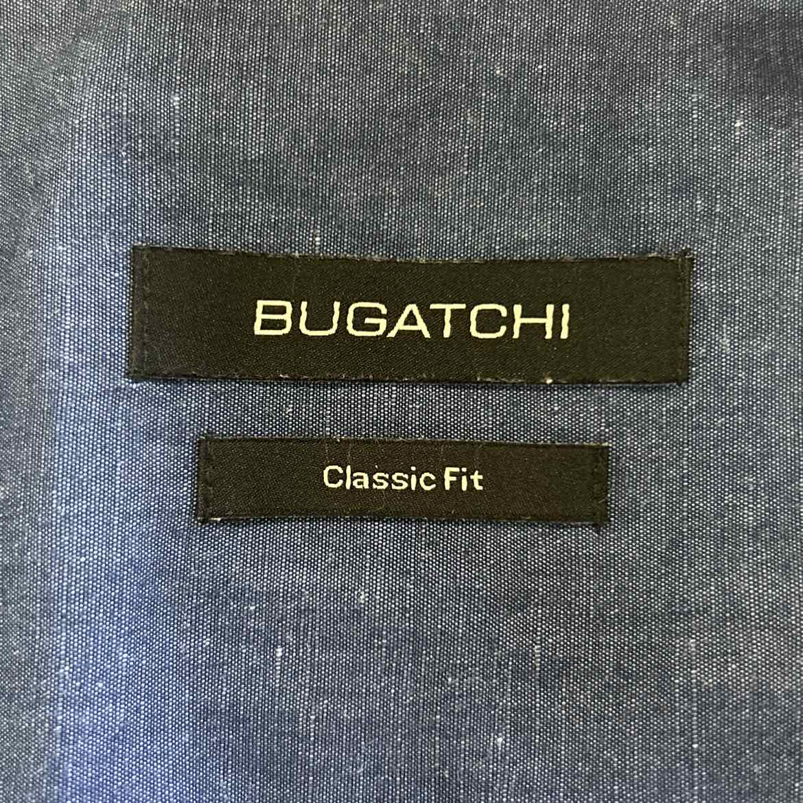Bugatchi Size M Blue Preloved MENS Button Down Shirt