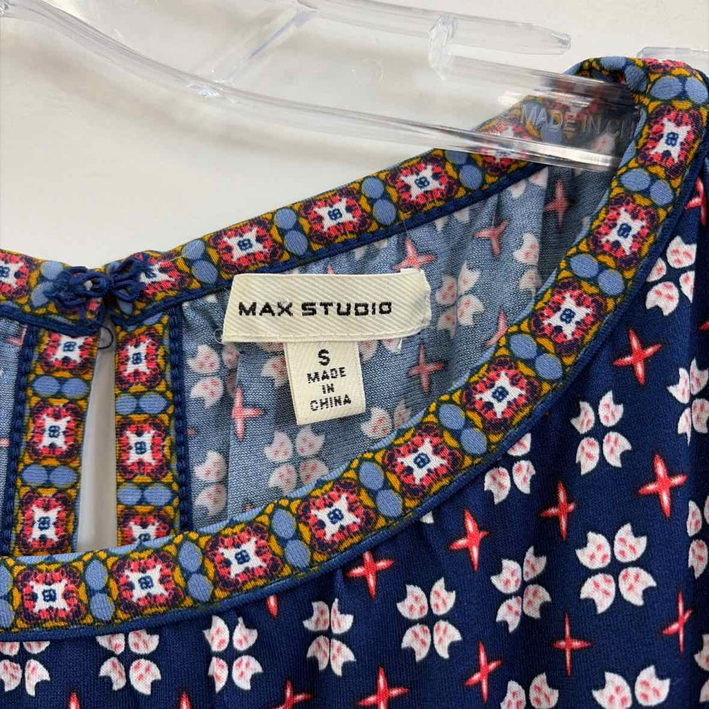 Max Studio Size S Blue Polyester Spandex Preloved Dress