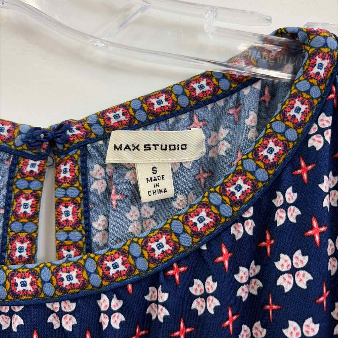 Max Studio Size S Blue Polyester Spandex Preloved Dress