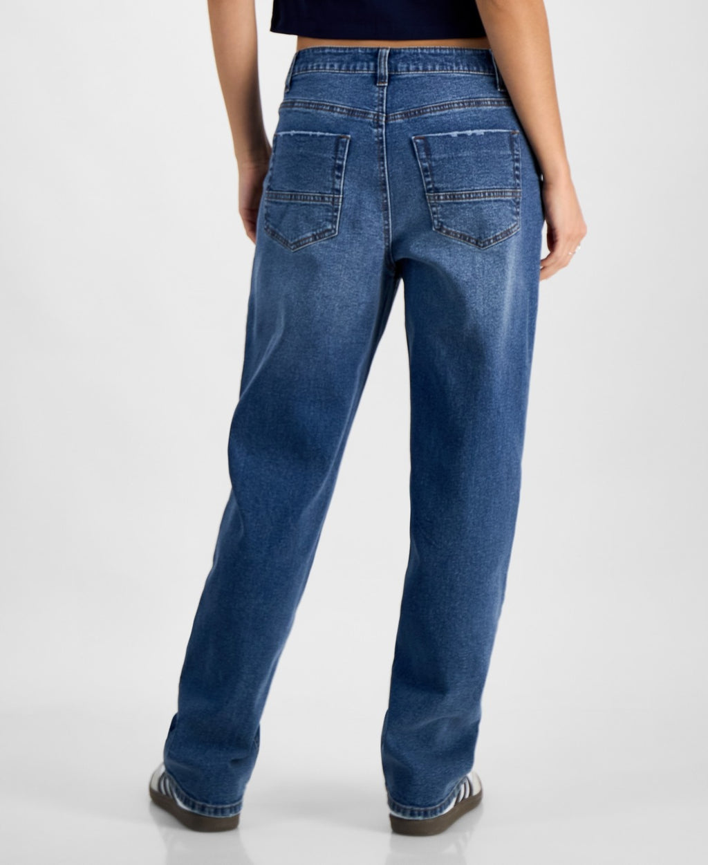 Tinseltown Juniors' High-Rise Boyfriend Jeans - Stam Wash - 15