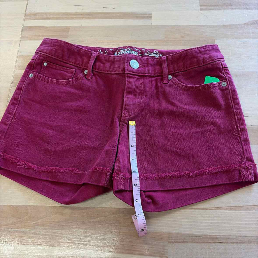 Express Women Size 4 Maroon Preloved Shorts