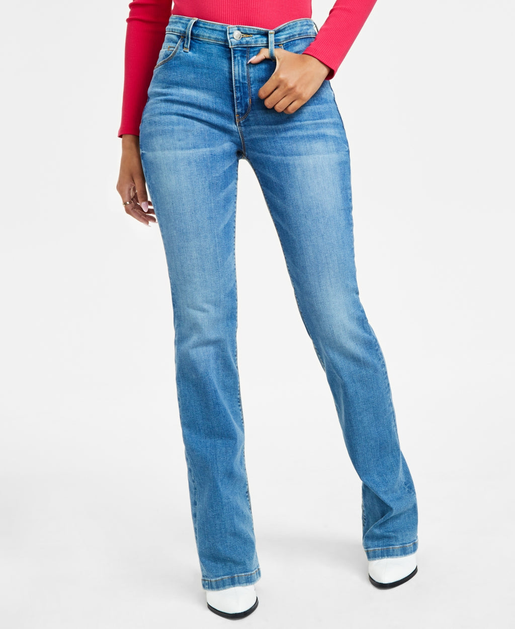 GUESS Womens Sexy Bootcut Jeans ALPHA