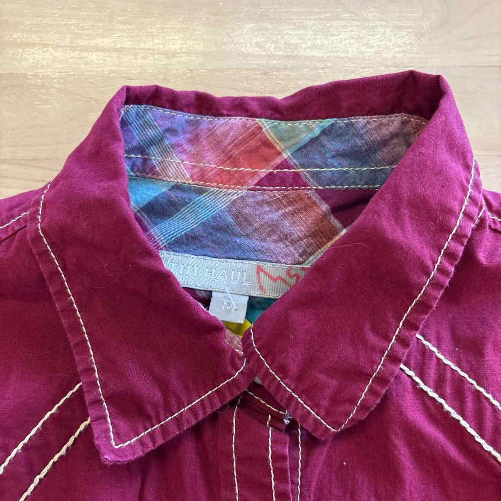 Tin Haul Size M Red Button Down Shirt