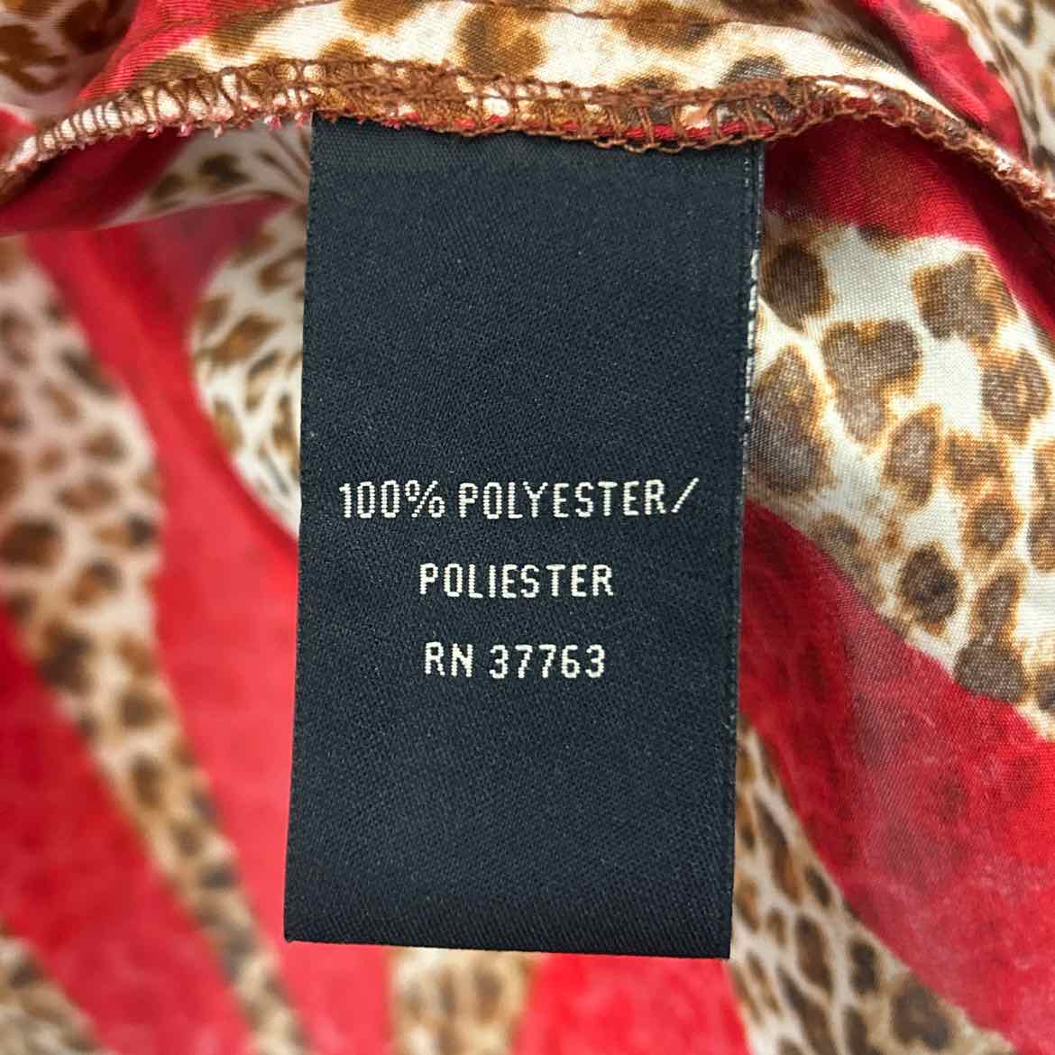 rafaella Size L Red Polyester Preloved Coverup