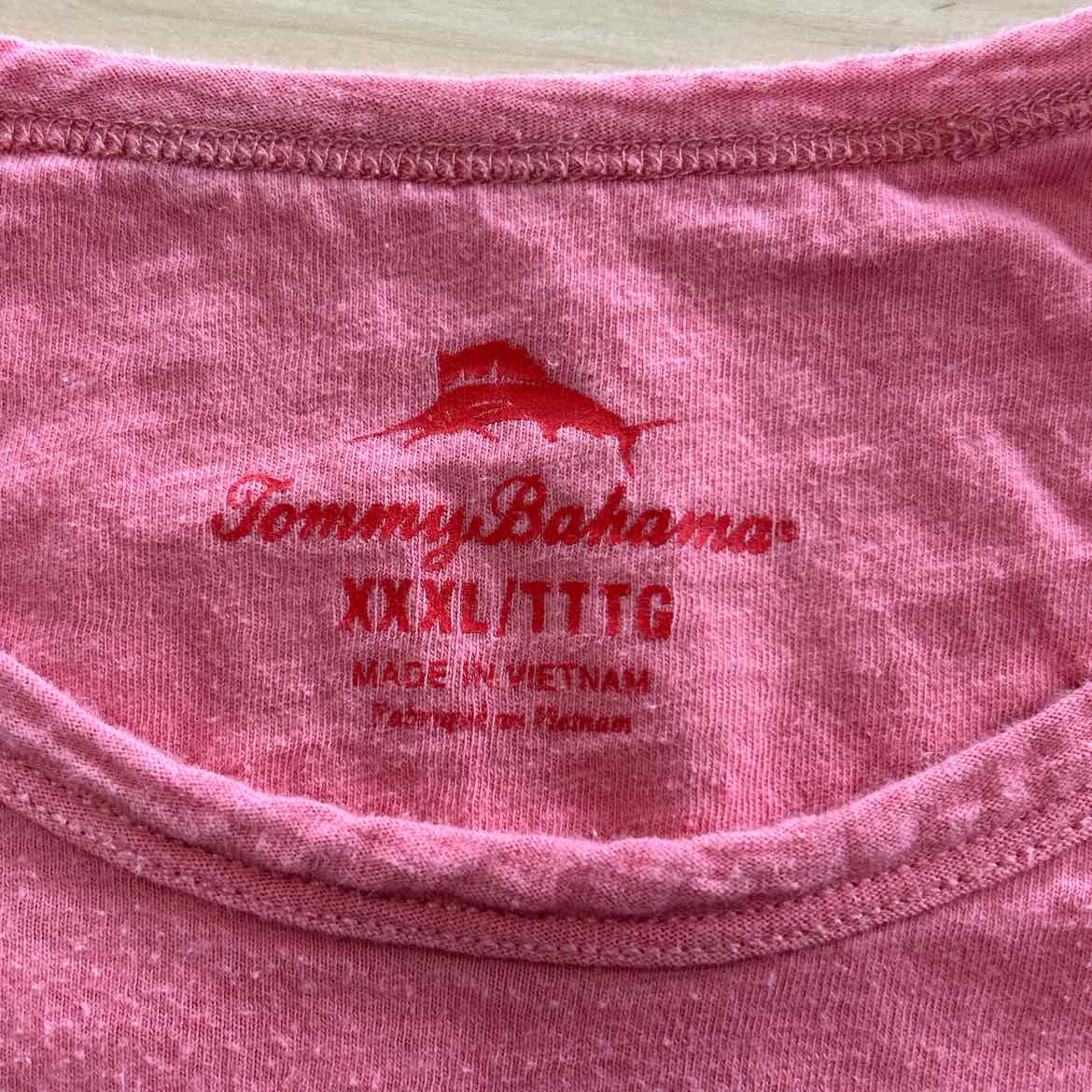 Tommy Bahama Size XXXL Pink Preloved MENS T-shirt