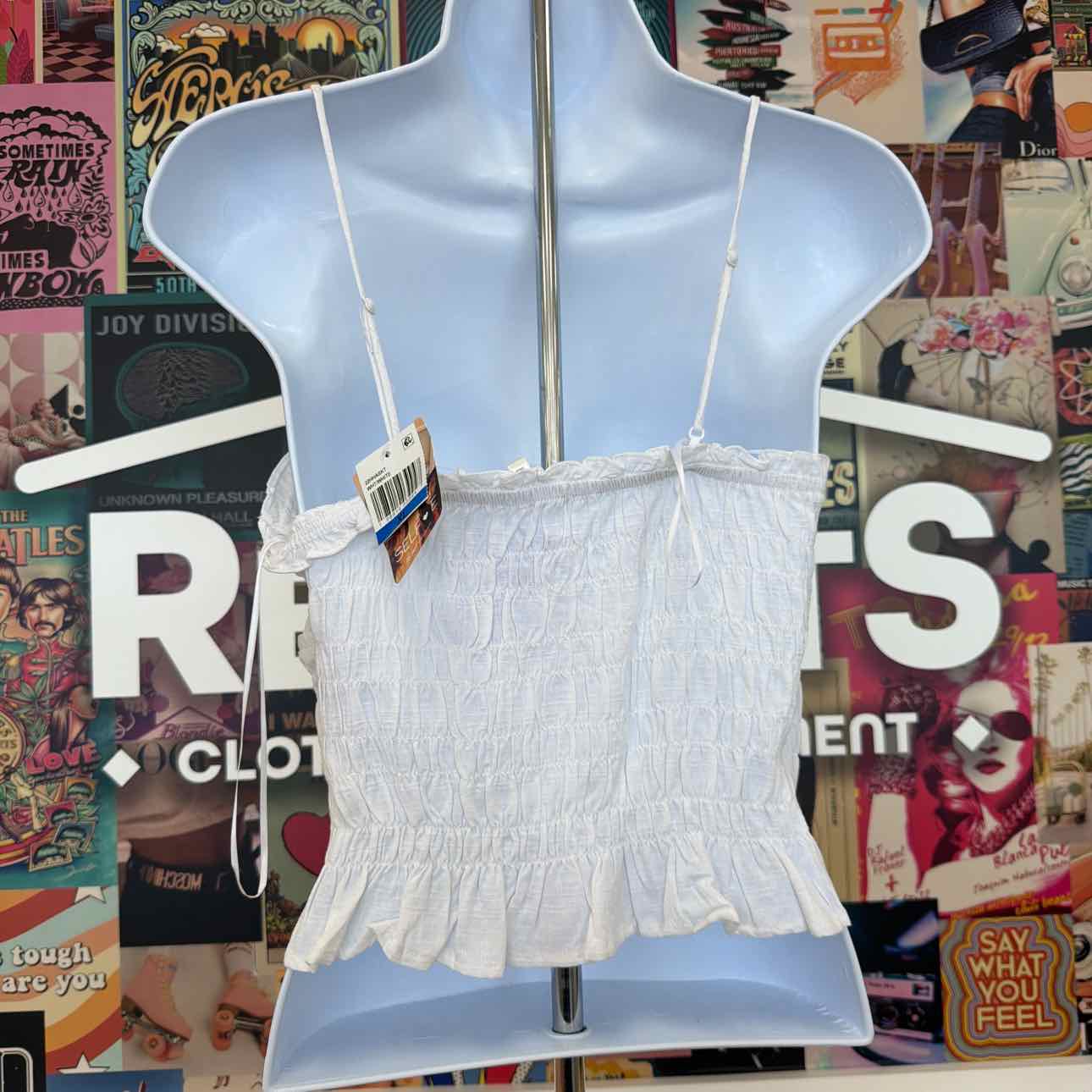 Self E Size XL Smocked Tank Top