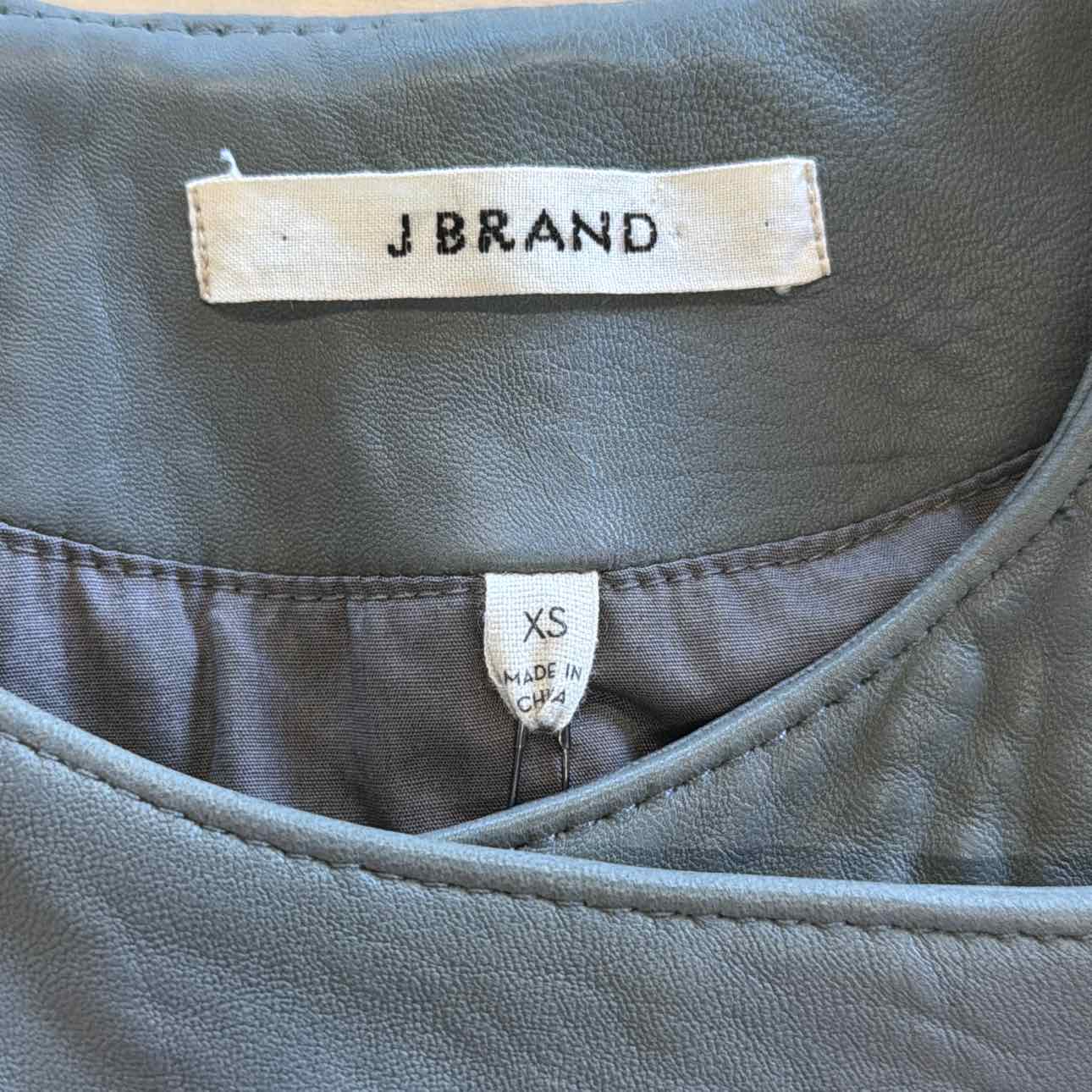 J Brand Size XS Gray Leather New leather jacket