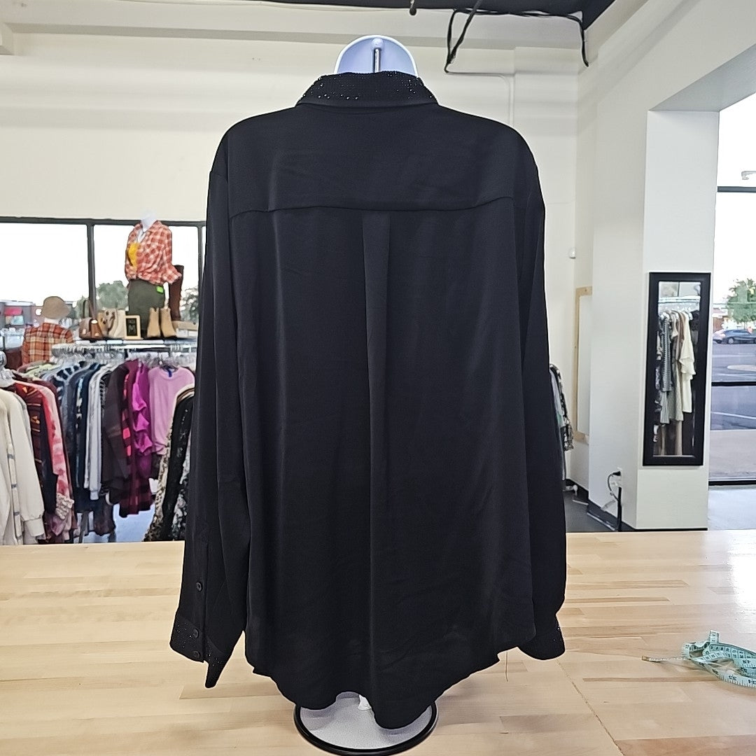Torrid Size 2 Black Button Down Shirt