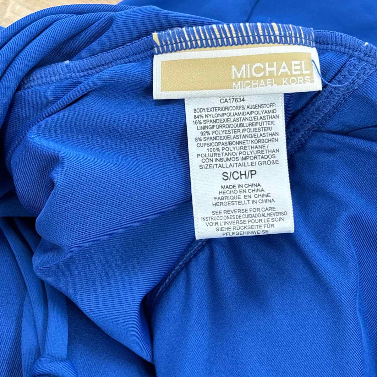 Michael Michael Kors Women's Shirred Halter Tankini - Bright Royal