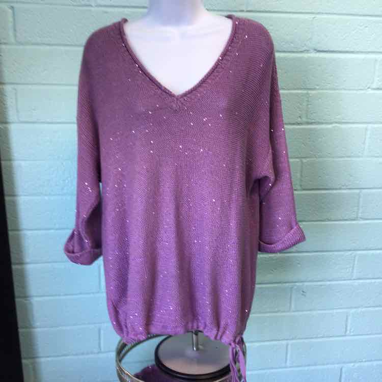 DKNY Size L Purple Sweater