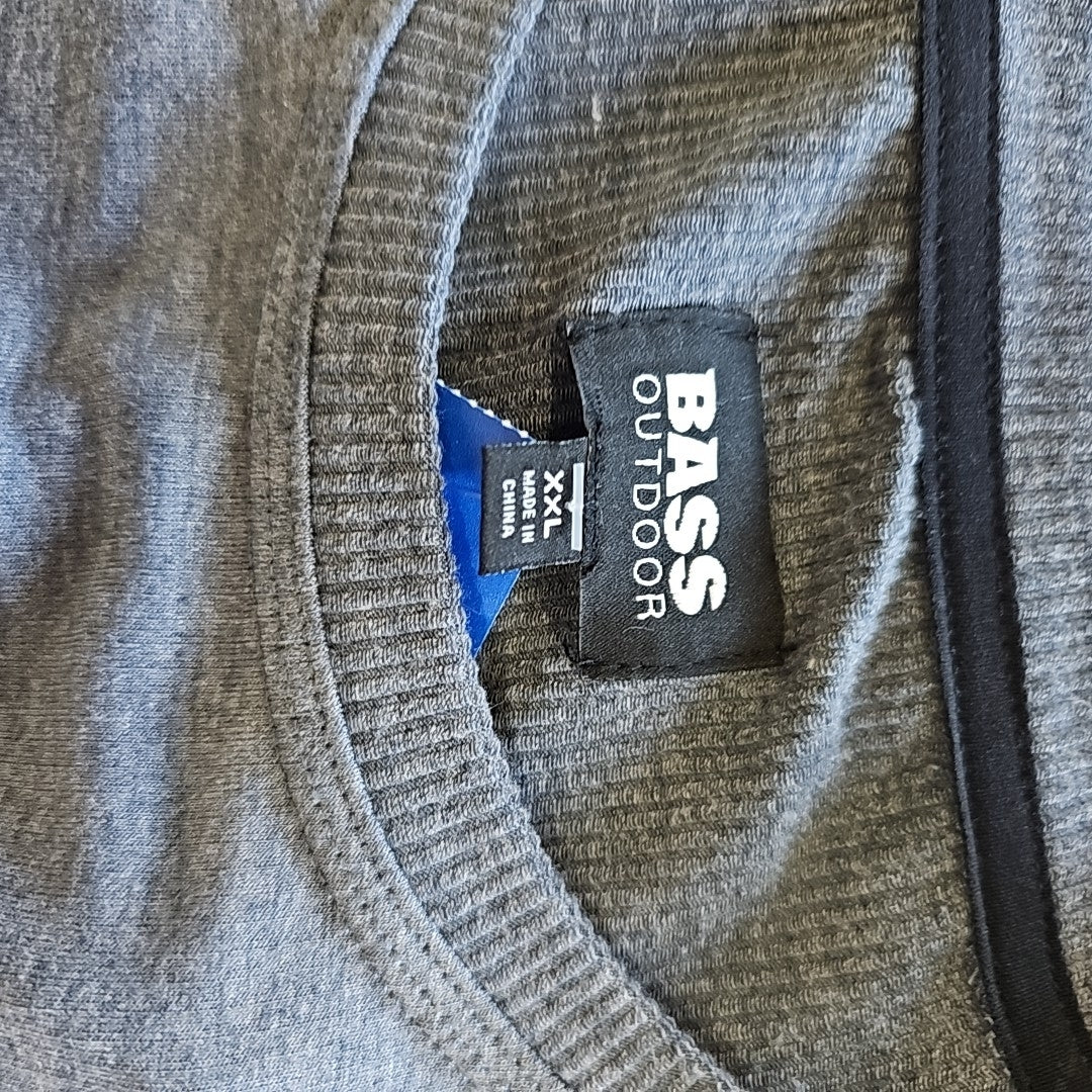Bass Outdoor Size XXL Gray MENS Long Sleeve Shirt