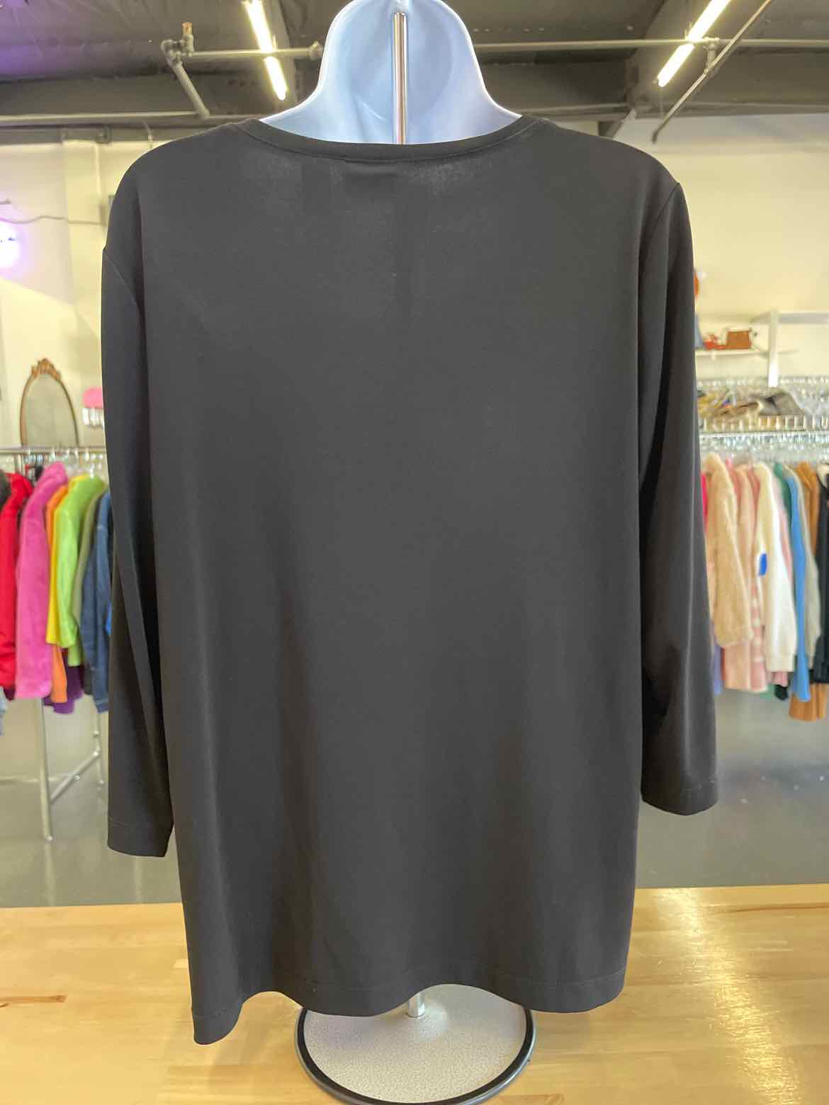 Chico's Size L Black Long Sleeve