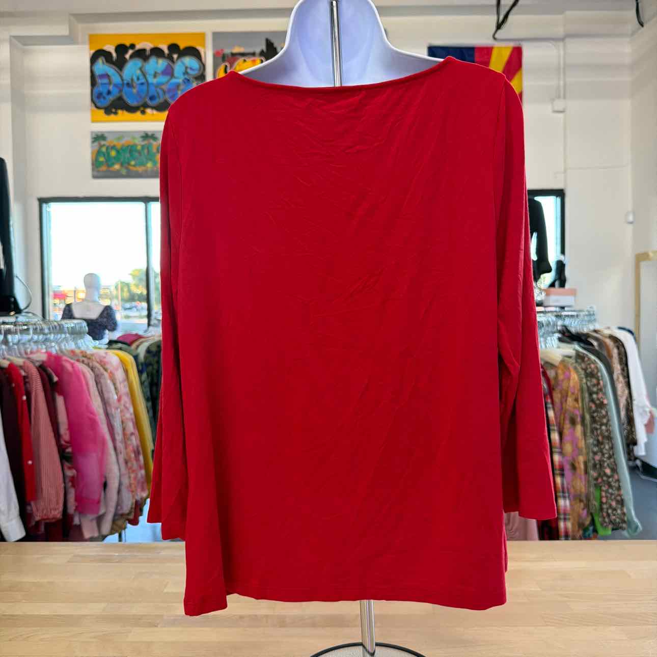 Liverpool Size L Red New Blouse SS