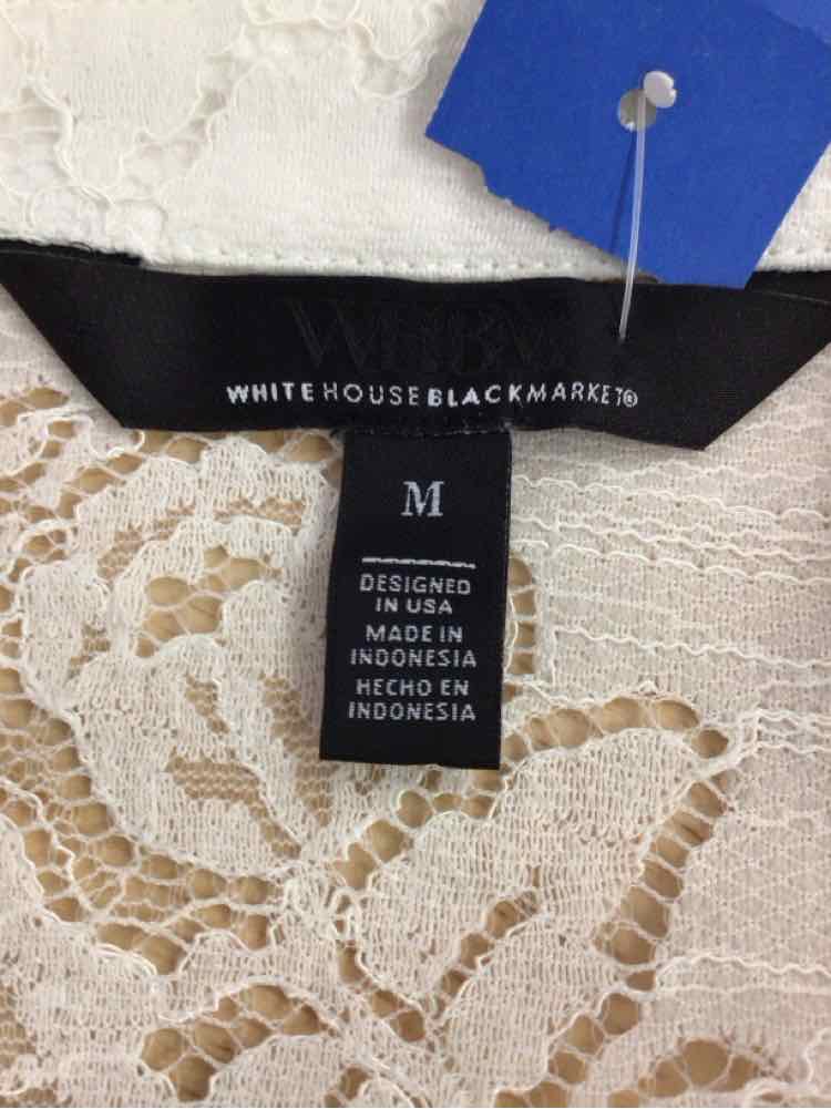 White House Black Market Size M White Preloved Longsleeve