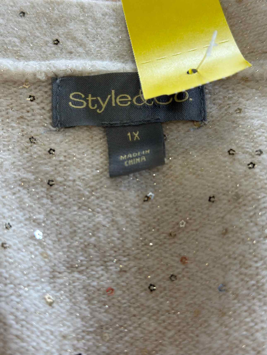 Style & Co. Size 1X Beige Cardigan