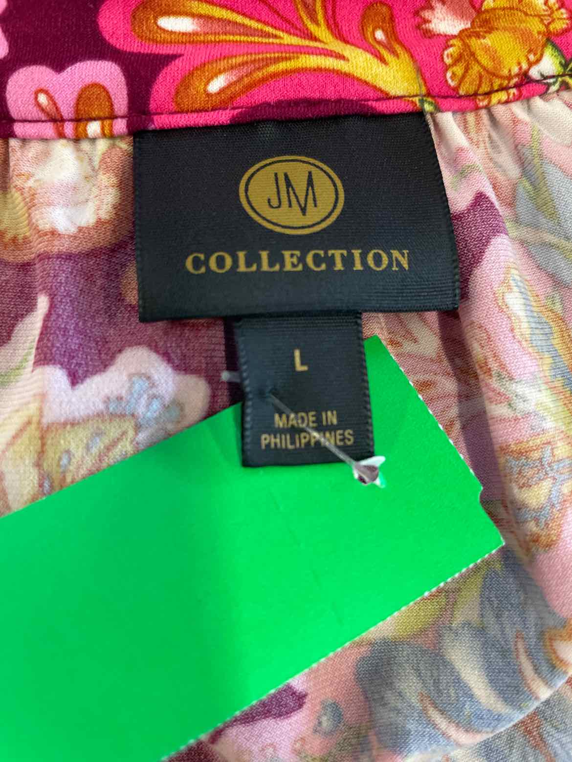 JM Collection Size L Red Blouse