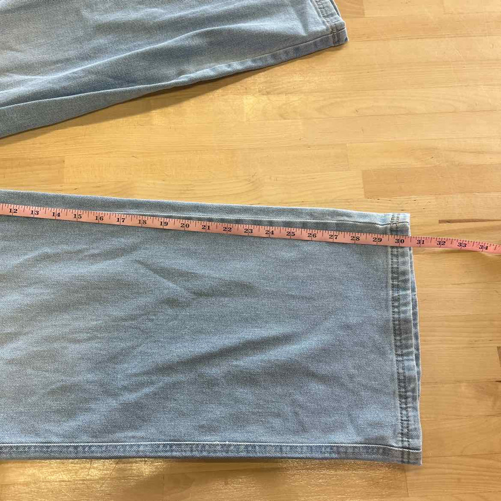 Celebrity Pink Juniors' Mid-Rise Wide-Leg Cargo Jeans - Light Wash