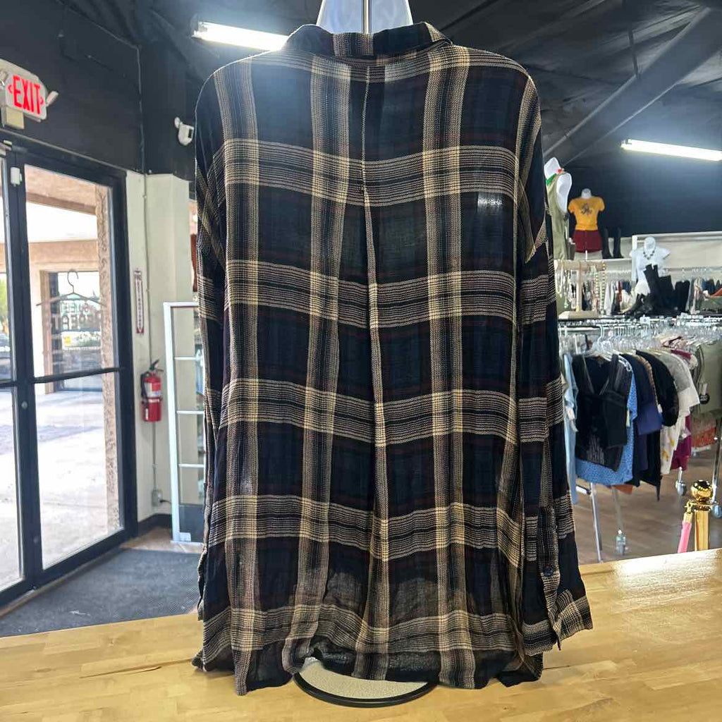 Blu Pepper Size L Brown blue beige Preloved Flannel