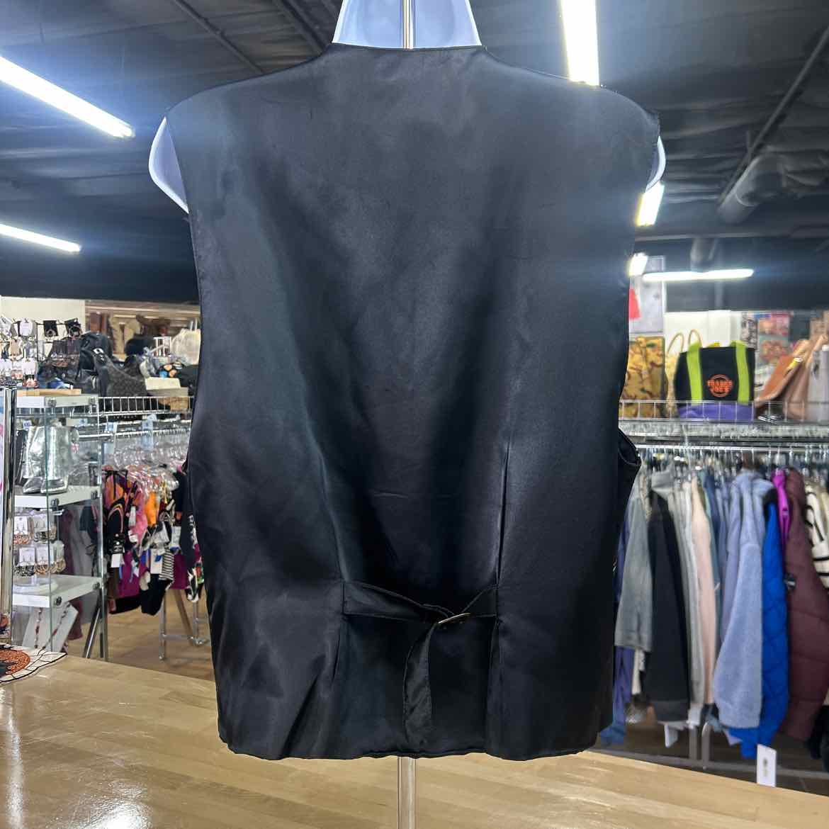 Erez Levy Black Gold Sun and Stars Suede Vintage Vest