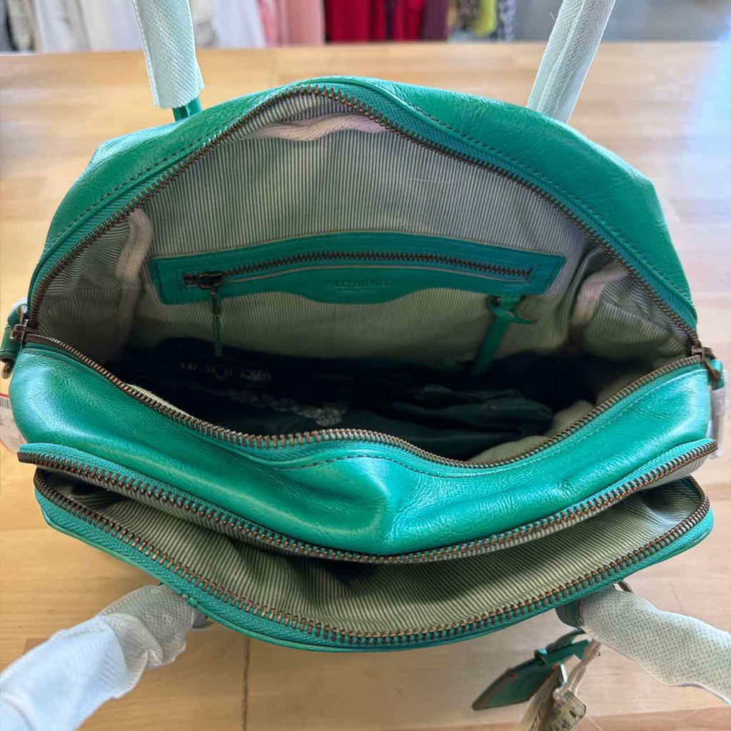 Old Trend Women's Satchels Aqua - Aqua Vintage Leather Satchel