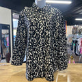 Chico's Size 3 Black Preloved Button Down LS