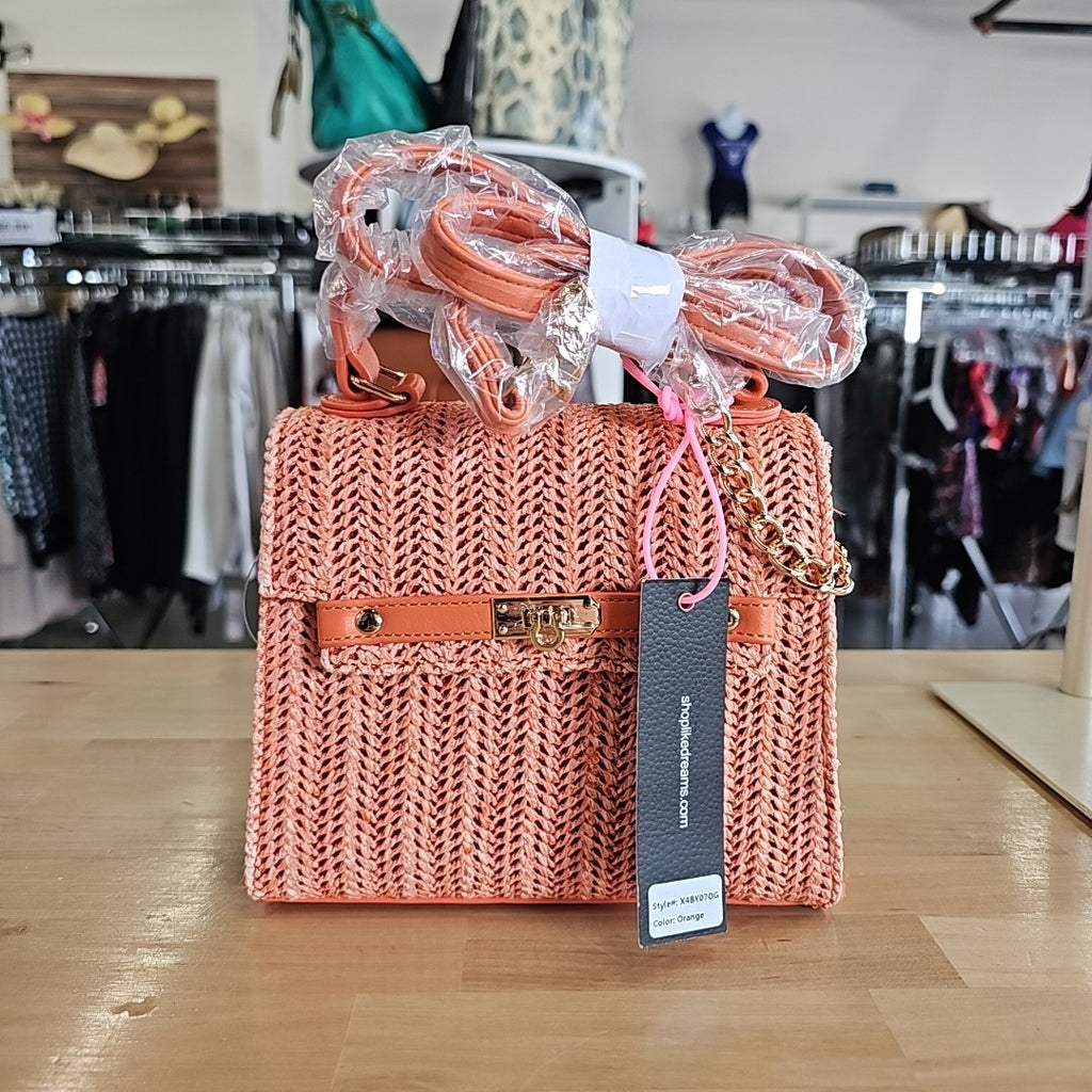 Like Dreams Neo Straw Crossbody - Orange