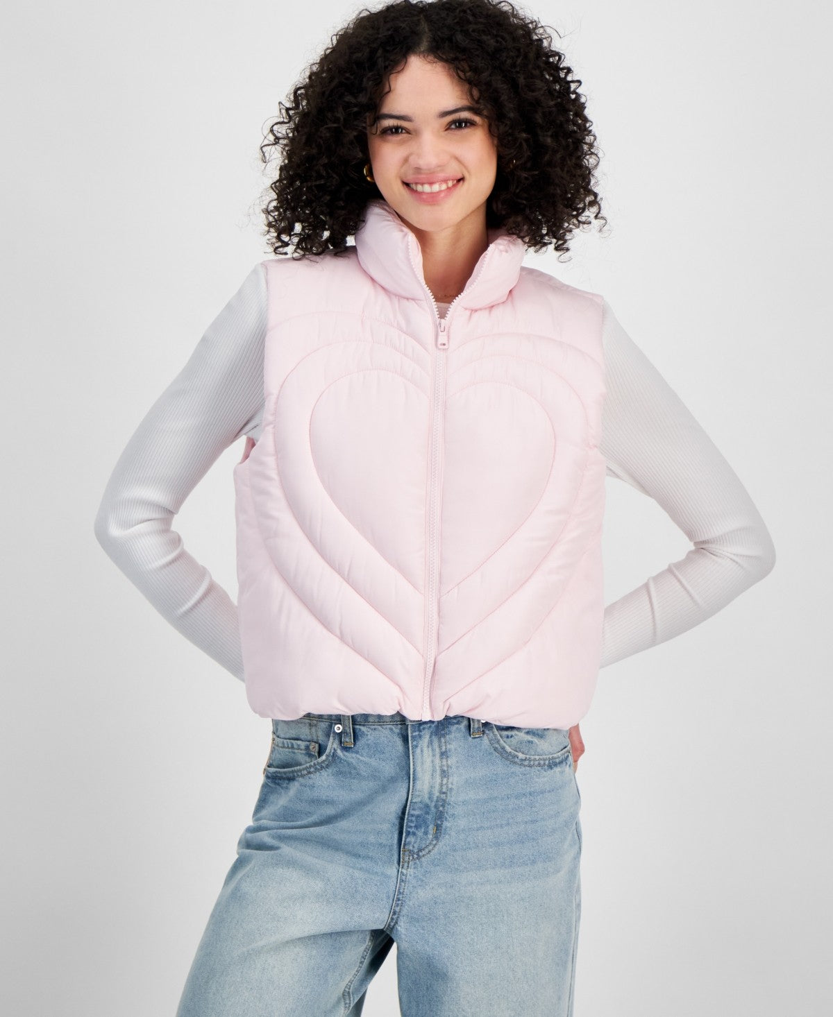Madden Girl Juniors' Star Quilted Puffer Vest - Tender Touch
