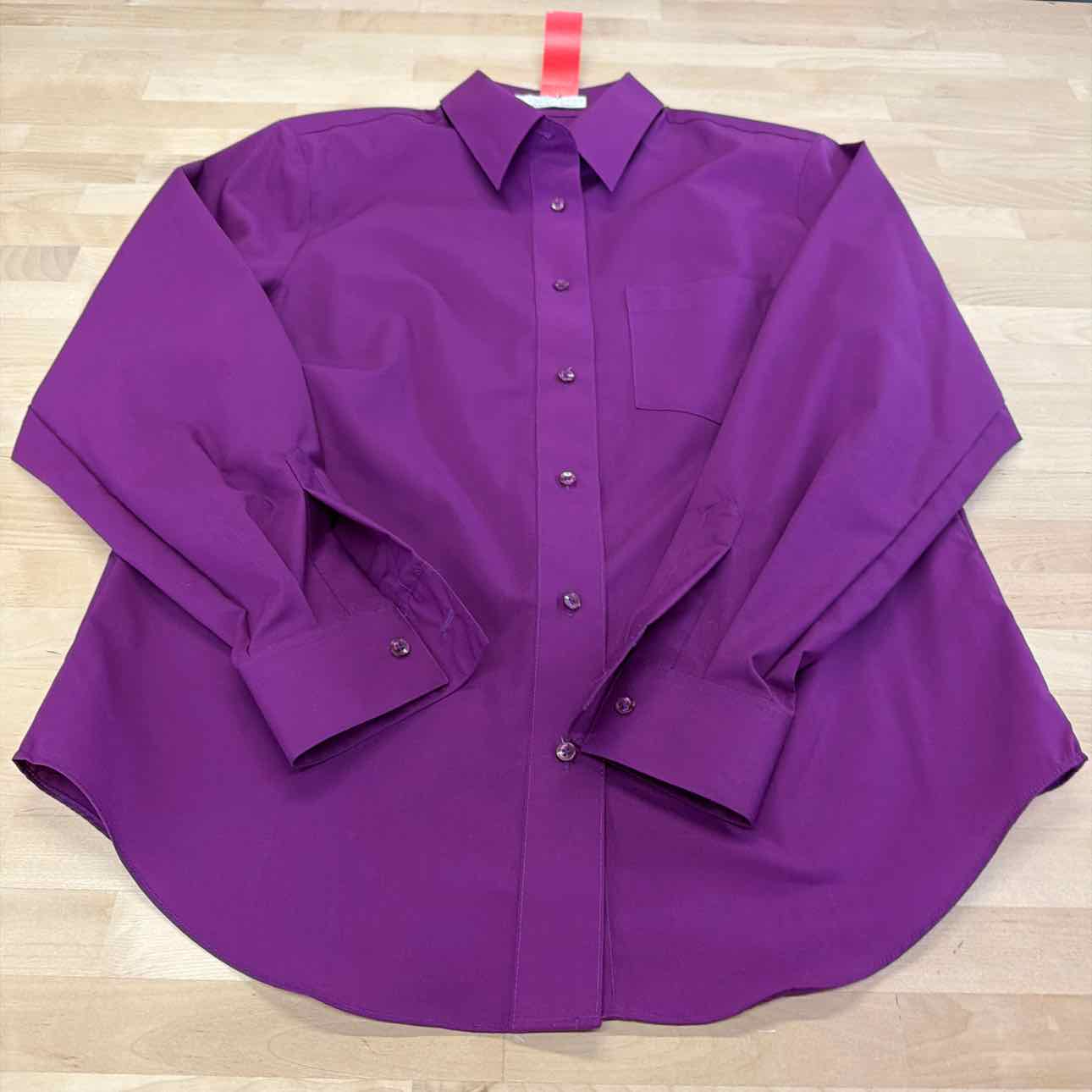 Foxcroft Size 10P Purple Preloved Button Down Shirt