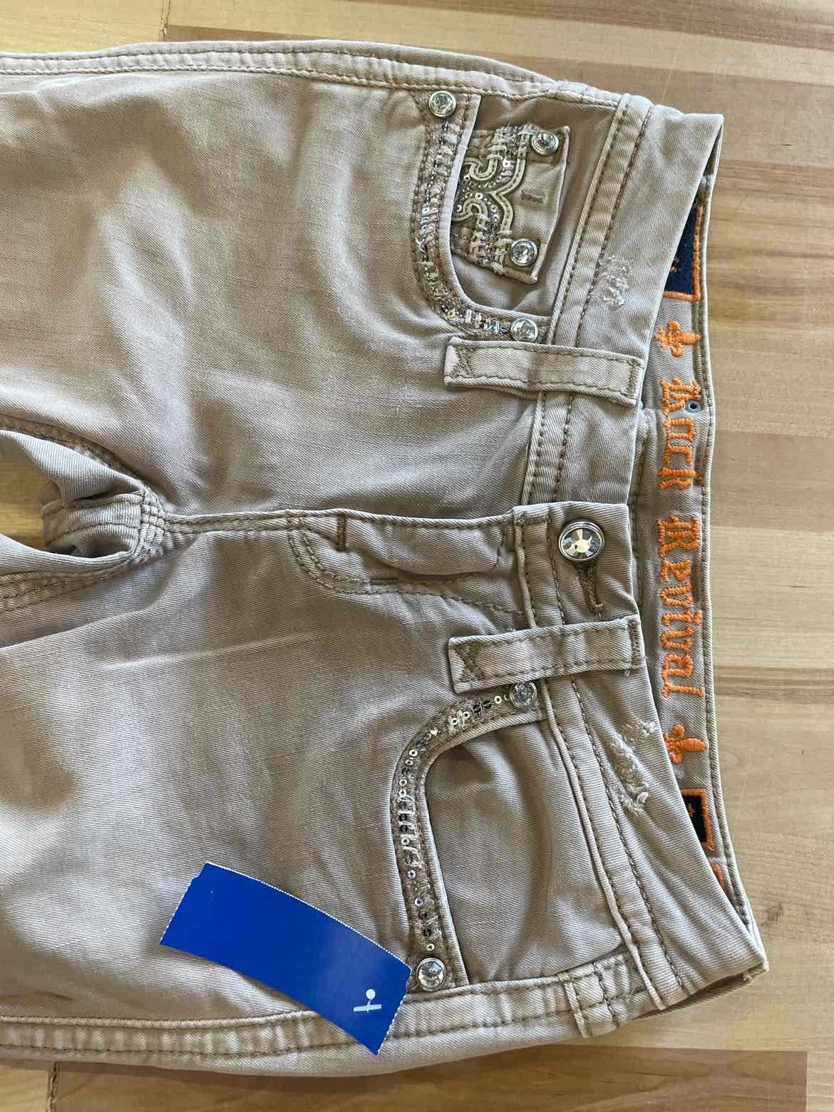 Rock Revival Size 24 Tan Jeans